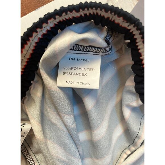 Madisonne Womens Blue Striped Drawstring Wide leg Pants Size S - Picture 6 of 14